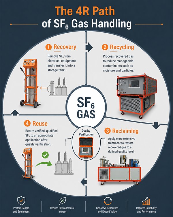 4R path of sf6 gas handling