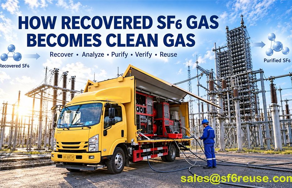 Recovered sf6 gas becomes clean gas