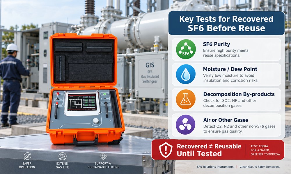 key tests for recovery sf6 before reuse