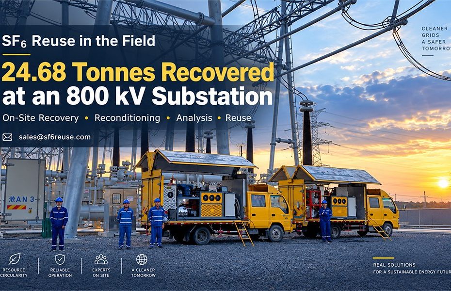 sf6 reuse at 800 kV Substation